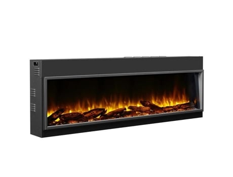 Lareira elétrica embutida Balderia Amazona 64, aquecimento de 2000 W