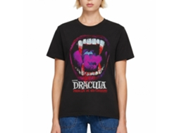 Rockinstone Horror Movies Dracula Bite Black Adult T-shirt Size:xxl