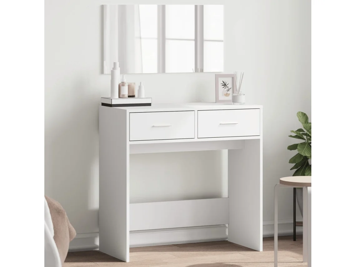 Vidaxl Toucador Com Espelho 80x39x80 Cm Branco