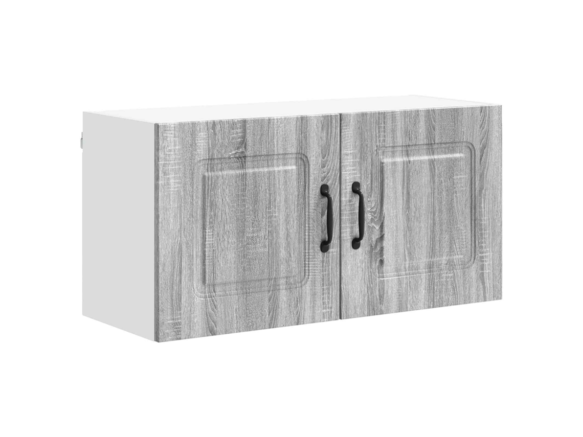 Conjunto 1 Armário De Cozinha Vidaxl Cinzento Derivados De Madeira (80 X 31 X 40 Cm)