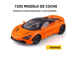 Miniatura do Carro Mcl 720s em Escala 1/24, em Liga Metálica, com Efeitos de Som e Luz. MDUG (laranja, 20,5*9,5*5,5cm)