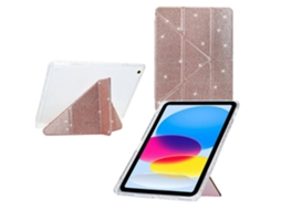 Capa inteligente de couro acrílico transparente Webake para tablet com glitter e dobra em Y