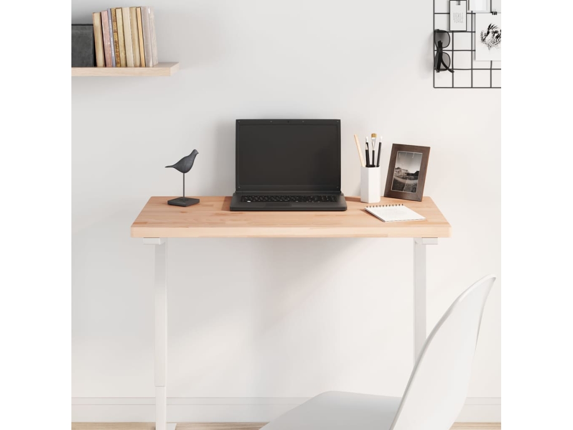 Vidaxl Tampo De Mesa Retangular 80x40x2,5 Cm Madeira De Faia Maciça