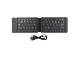 Teclado Bluetooth dobrável (sem fio, portátil, de bolso, dobrável) compatível com iOS/Windows...