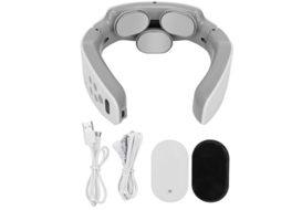 Massageador De Pescoço Inteligente Recarregável - 3 Cabeças Fisioterapia - Branco - Carregamento Rápido. Comprimento: 20 Cm / Largura: / Altura: 7