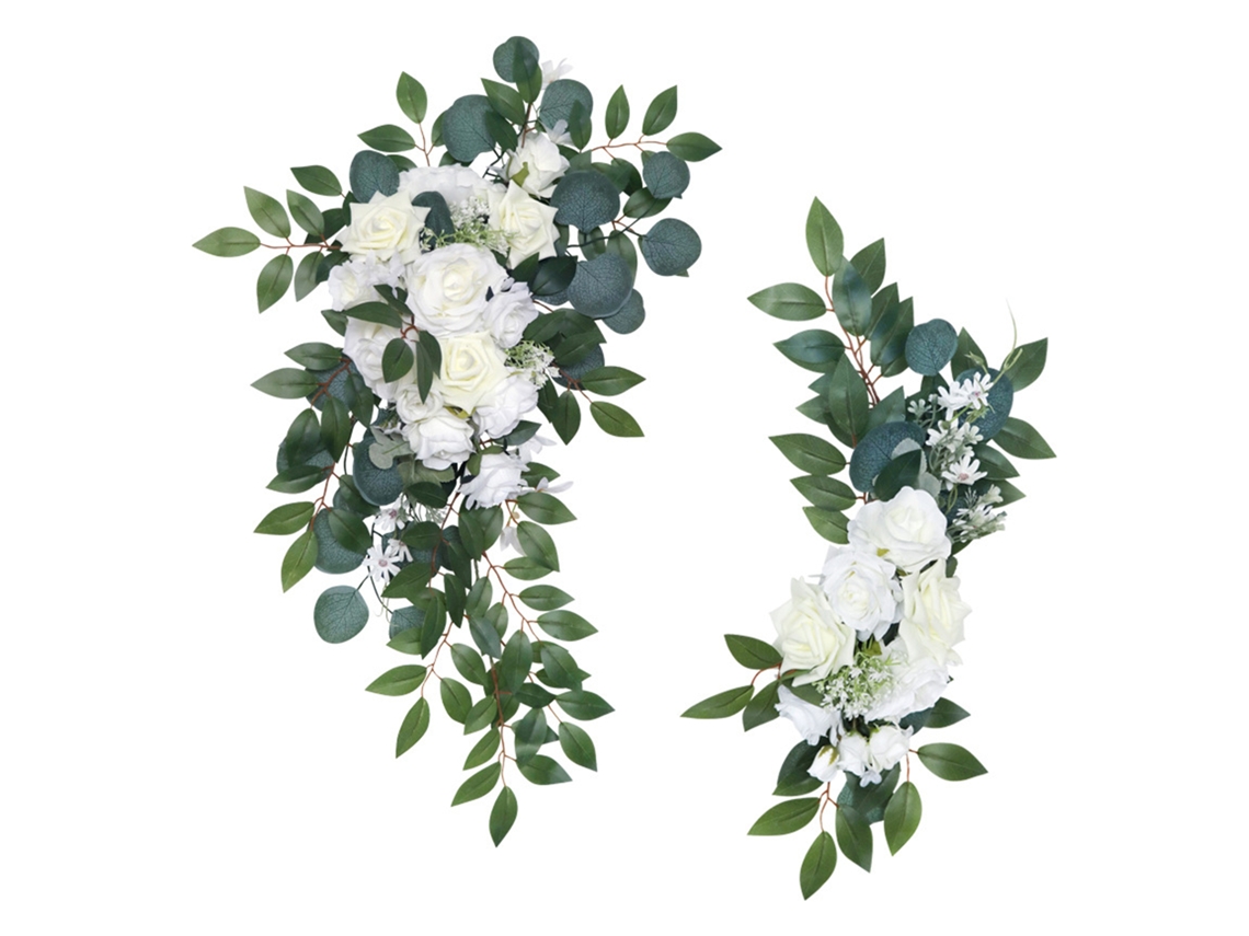 Arco De Fundo Casamento Flores Simuladas Decoração Área Boas-vindas