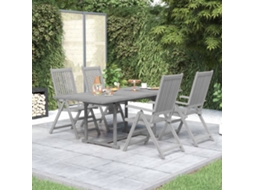 Pcs Conjunto De Jantar Jardim Madeira Acácia Maciça Dkd Home Decor
