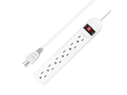 Rgua De Tomadas Com 6 Entradas, Plugue Americano, Capacidade De 1000w E Cabo De Extenso De 2m Para Uso Residencial E Comercial. Olysi Shop