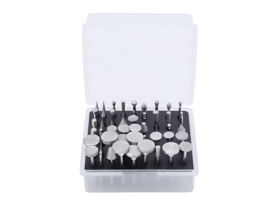 50 Peças De Cabeça De Esmeril Diamantado Dourado 400 Gritos 3.17mm Mandril Acessórios Para Ferramentas Elétricas