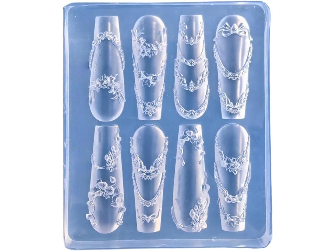 Molde de Silicone SFUSHOS para decoração de unhas