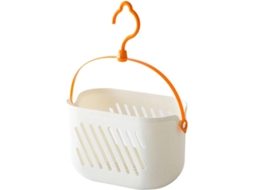 1 Cesto de Arrumação com Pegas, Ideal para a Casa Banho Ou Quarto Estudante Branco, Banheiro