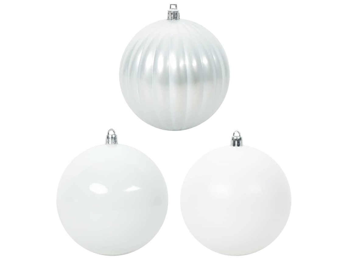 Conjunto 4 Bolas De Natal Vidaxl Branco Plástico (ø 20 Cm)