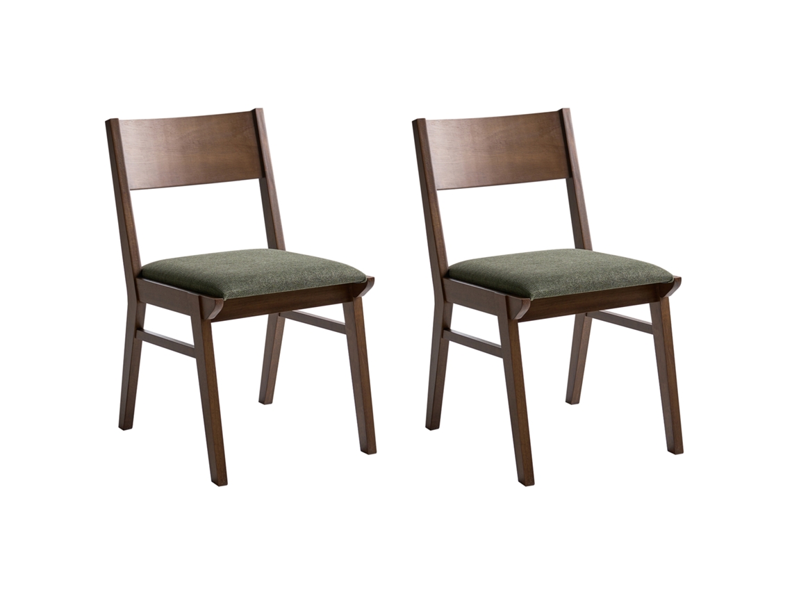 Sillas De Estilo Retro Beliani Enola De Madera De Caucho Marrón 45x60x80