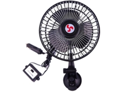 Ventilador Automotivo De 6 Polegadas E 24v Em Abs Metal Com Ventosa
