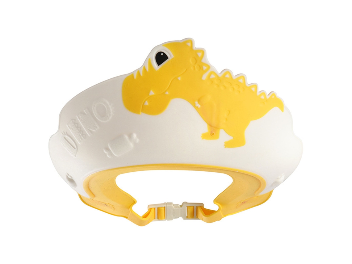 2026 gorro de Banho para Bebê Dinossauro Infantil Macio Confortável com Elástico Proteção de Ouvidos e Olhos Amarelo
