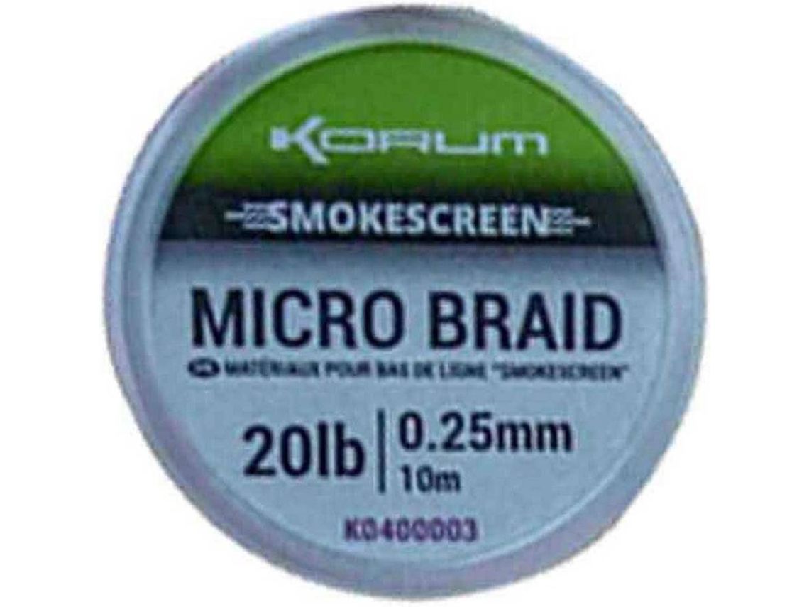 Linha de Pesca trançadas KORUM Trançado Smokescreen Micro (0.200 mm - 0,20 mm)