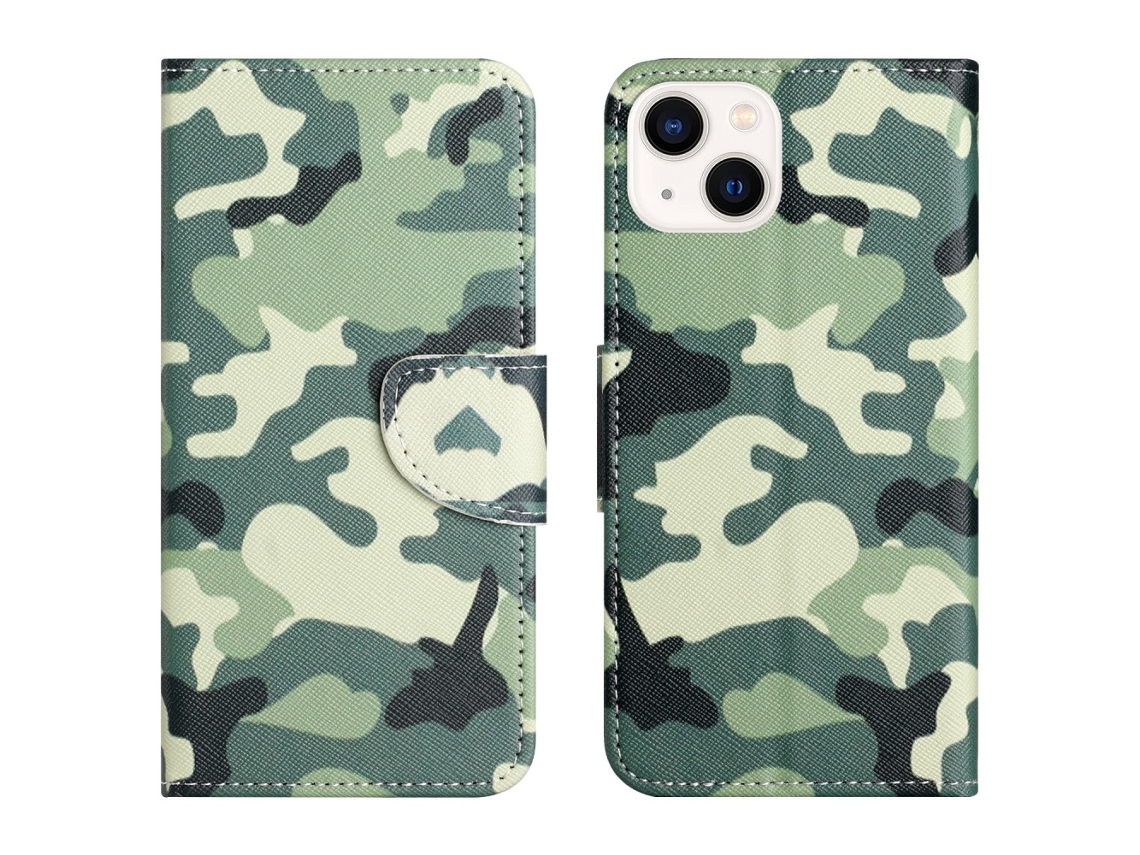 Capa Para Iphone 15 Pele Sintética Verde