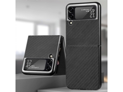 Capa De Celular Dobrável À Prova De Choque Com Textura De Fibra Para Samsung Galaxy Z Flip4