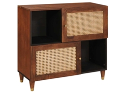 Vidaxl Buffet Castanho 80 X 33,5 X 75 Cm Madeira De Manga Maciça
