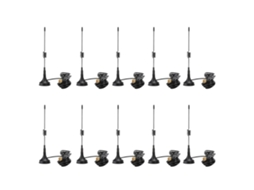Conjunto De 10 Antenas Gsm 433mhz De 5dbi Com Conector Sma E Ventosa, Com Cabo De Conexão. Aquaforge