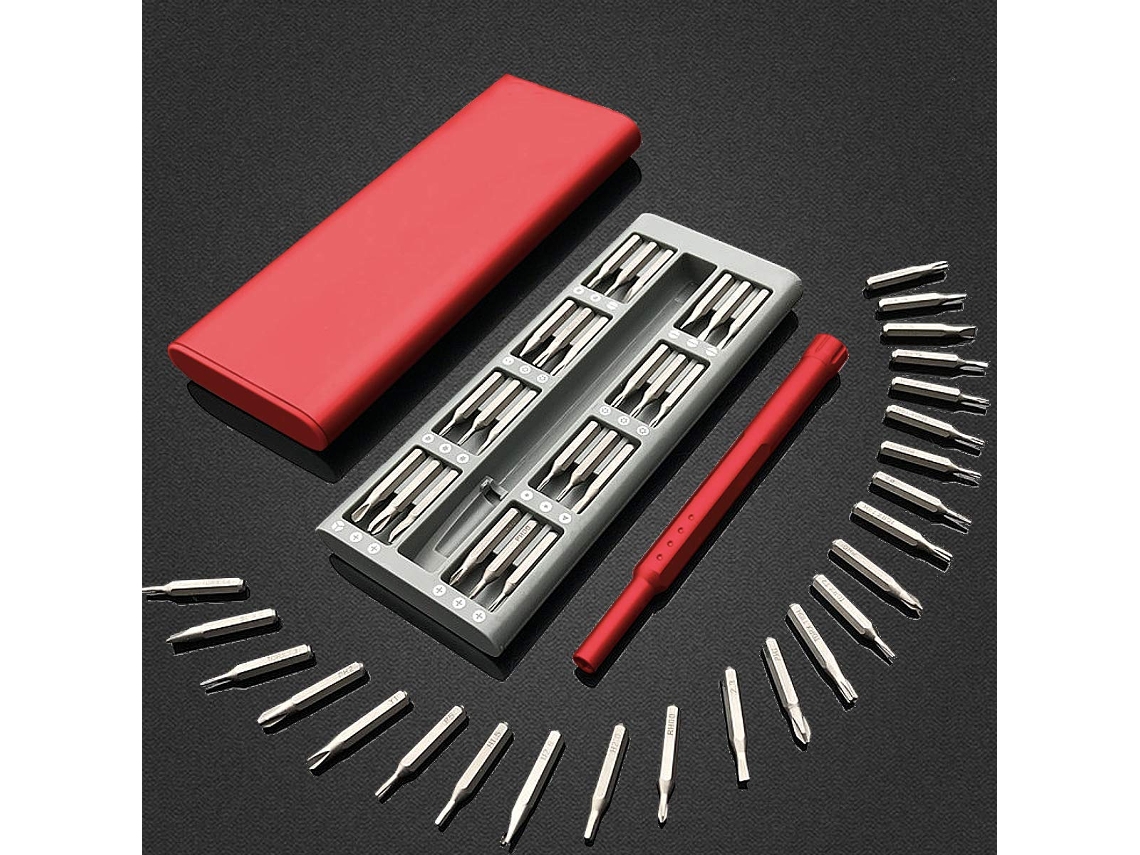 Conjunto de 25 Chaves Fenda em 1, Ferramentas Desmontagem, Ferramenta Reparo Eletrônicos para Laptops e Aço