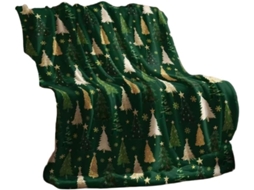Manta de Natal Syjym com Papai Noel Estampa Digital Flocos Neve Ideal para Lazer, Macio, Quente, Ideal para Qu