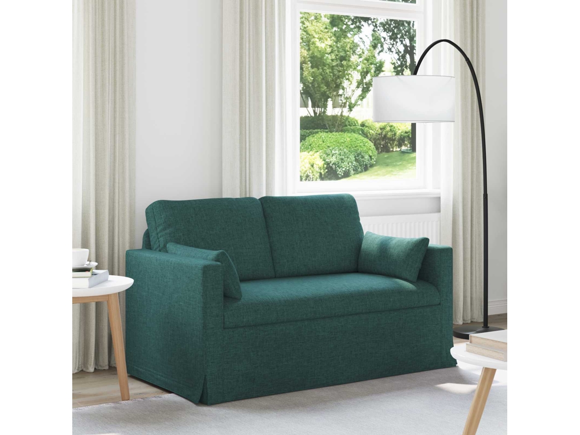 Vidaxl Sofá Verde Escuro 139 X 78 X 80 Cm Tecido