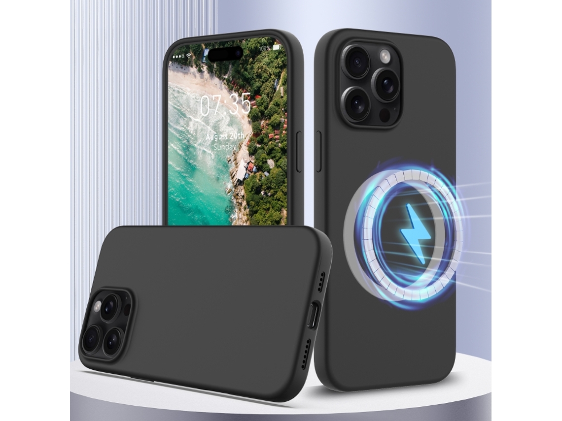 Capa De Silicone Com Magsafe Para Iphone 16 Pro - À Prova De Choque E Resistente A Quedas