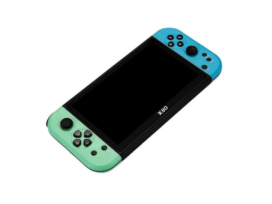 Console Portátil Retrô X80 com 20.000 Títulos Clássicos, 7 Polegadas AQUAFORGE