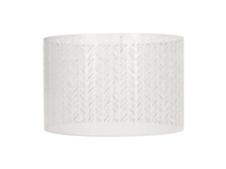 Rebe-abat-jour De Tambour En Fer E27 E14 Feuille De Sapin Creux Décoratif Blanc Pour Lampes De Table Mural Plafond