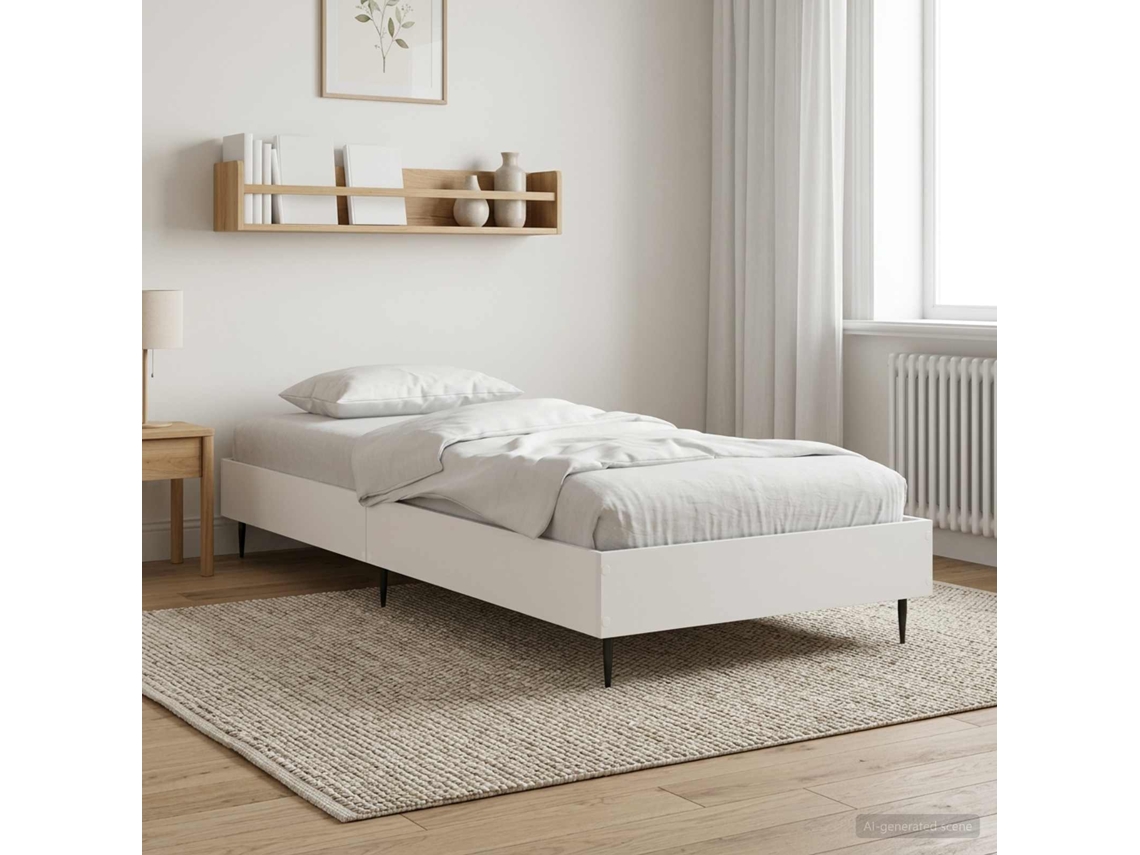 Vidaxl Estrutura Da Cama Branco 80 X 200 Cm Derivados De Madeira