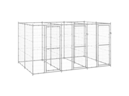 Vidaxl Canil De Exterior 7,26 M² Aço Galvanizado