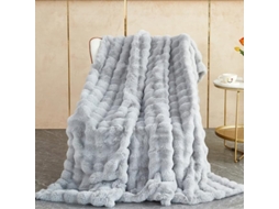 Manta de Pele Sintética Coelho para o Inverno Luxuosa e Aconchegante Superconfortável Camas Premium Quentinha
