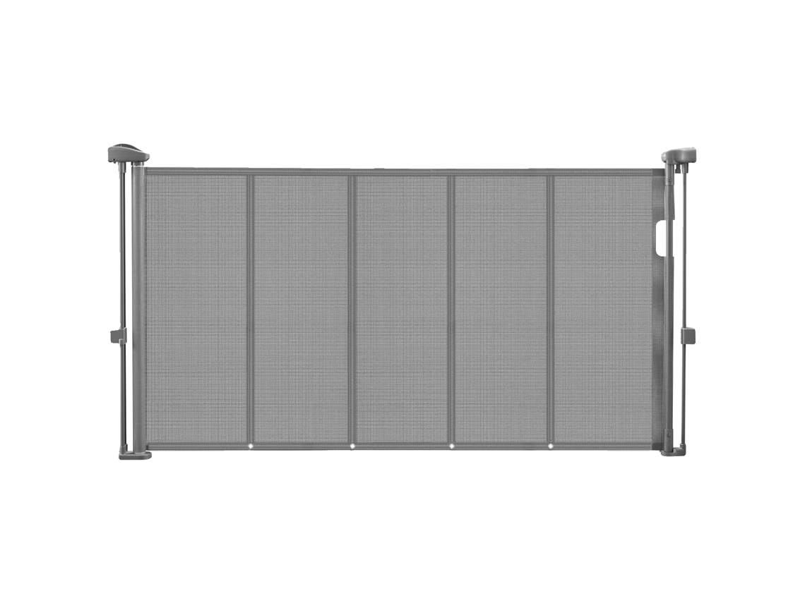 Portão Retrátil Para Bebês, Material De Malha, Instalação Ajustável, Cinza, 110inch
