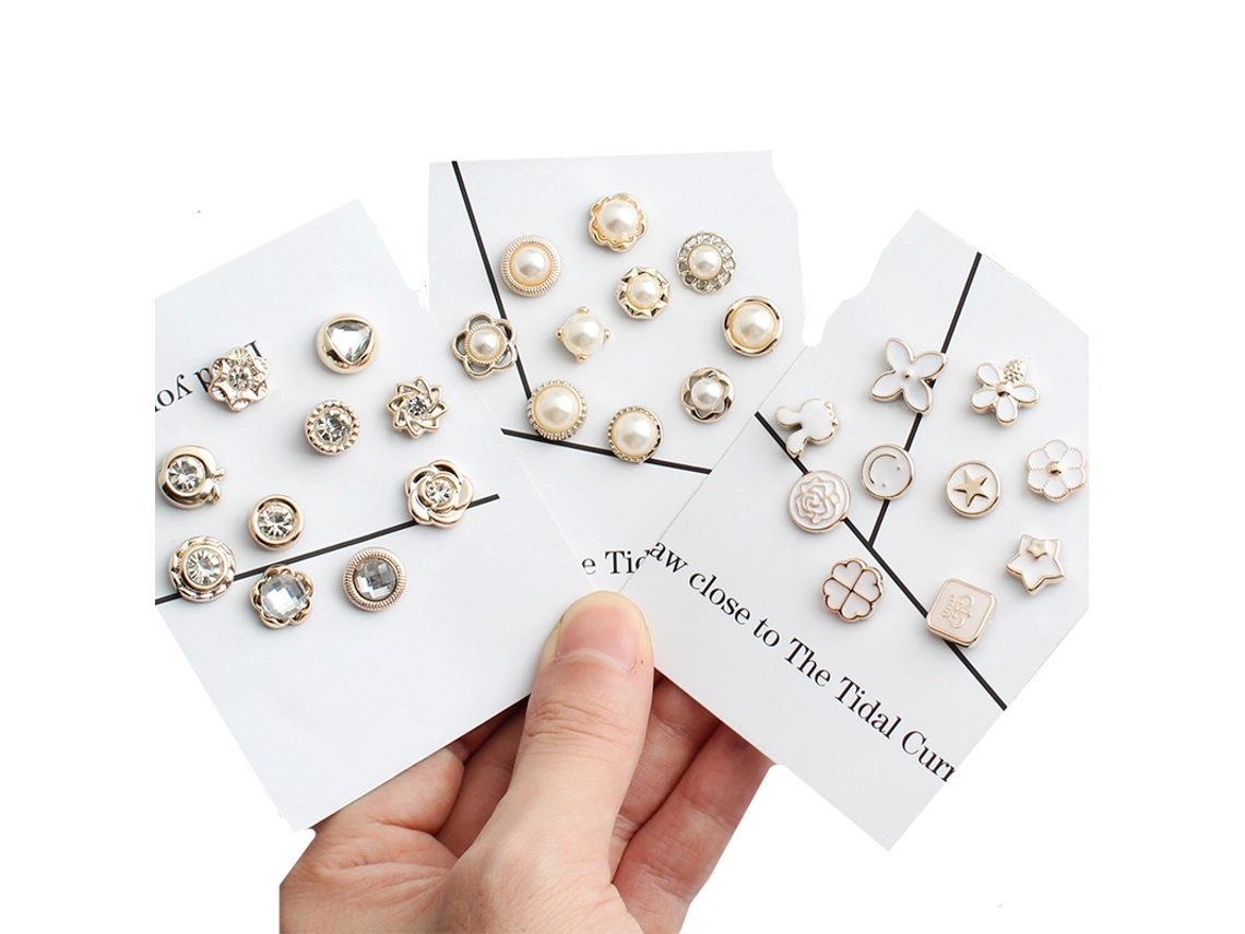 Botões de Broche Alfinetes de Broche Pacote com 30 Branco Model 2 INF