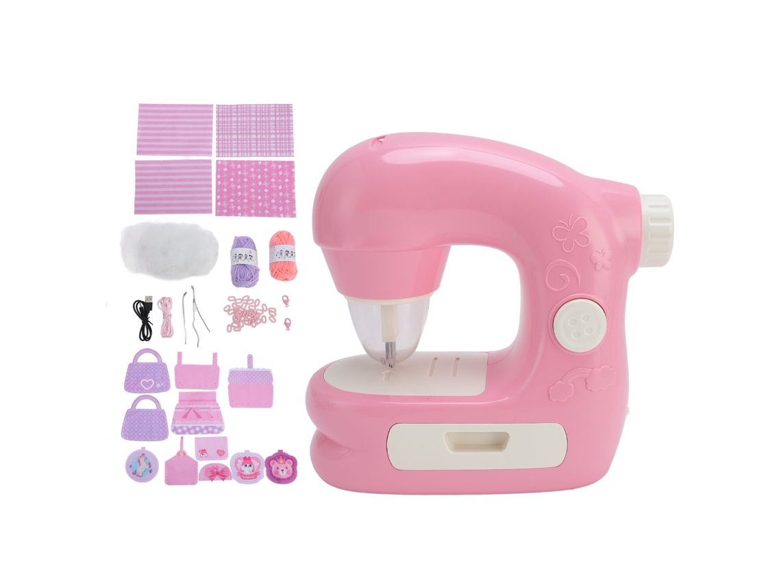 Conjunto De Máquina De Costura Brinquedo Para Crianças Com Kit Diy E Materiais De Artesanato