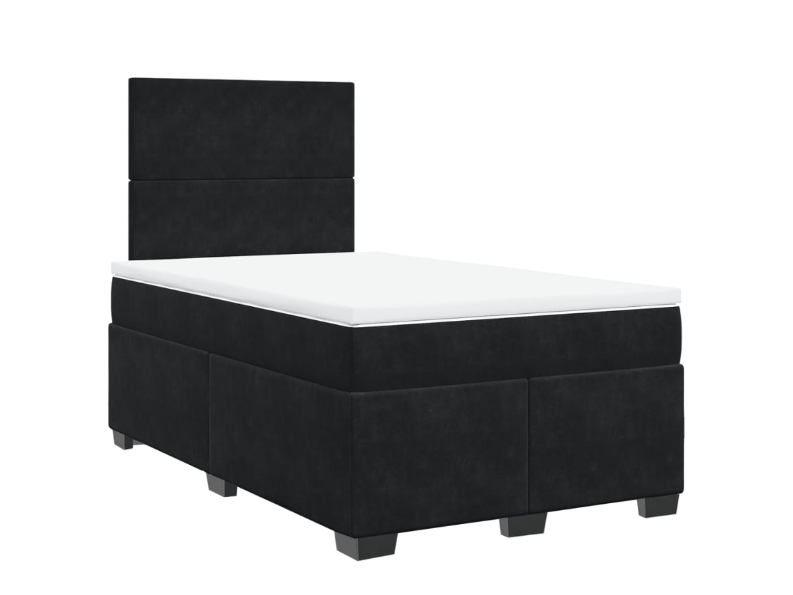 Box Spring Bed, Box Spring Beds Vidaxl Preto Veludo (120 X 190 Cm)