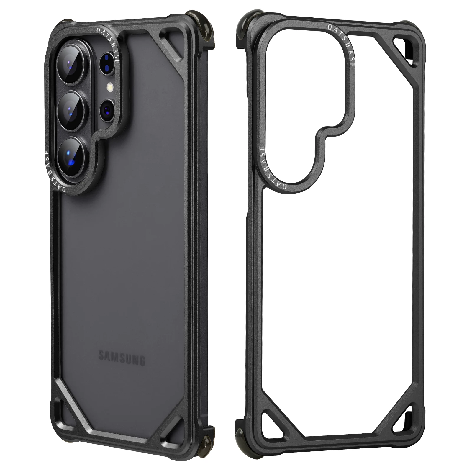 Capa Metálica Para Celular (galaxy S26 Ultra, Preta), Resistente A Impactos E Quedas, Preserva A Sensação Original.