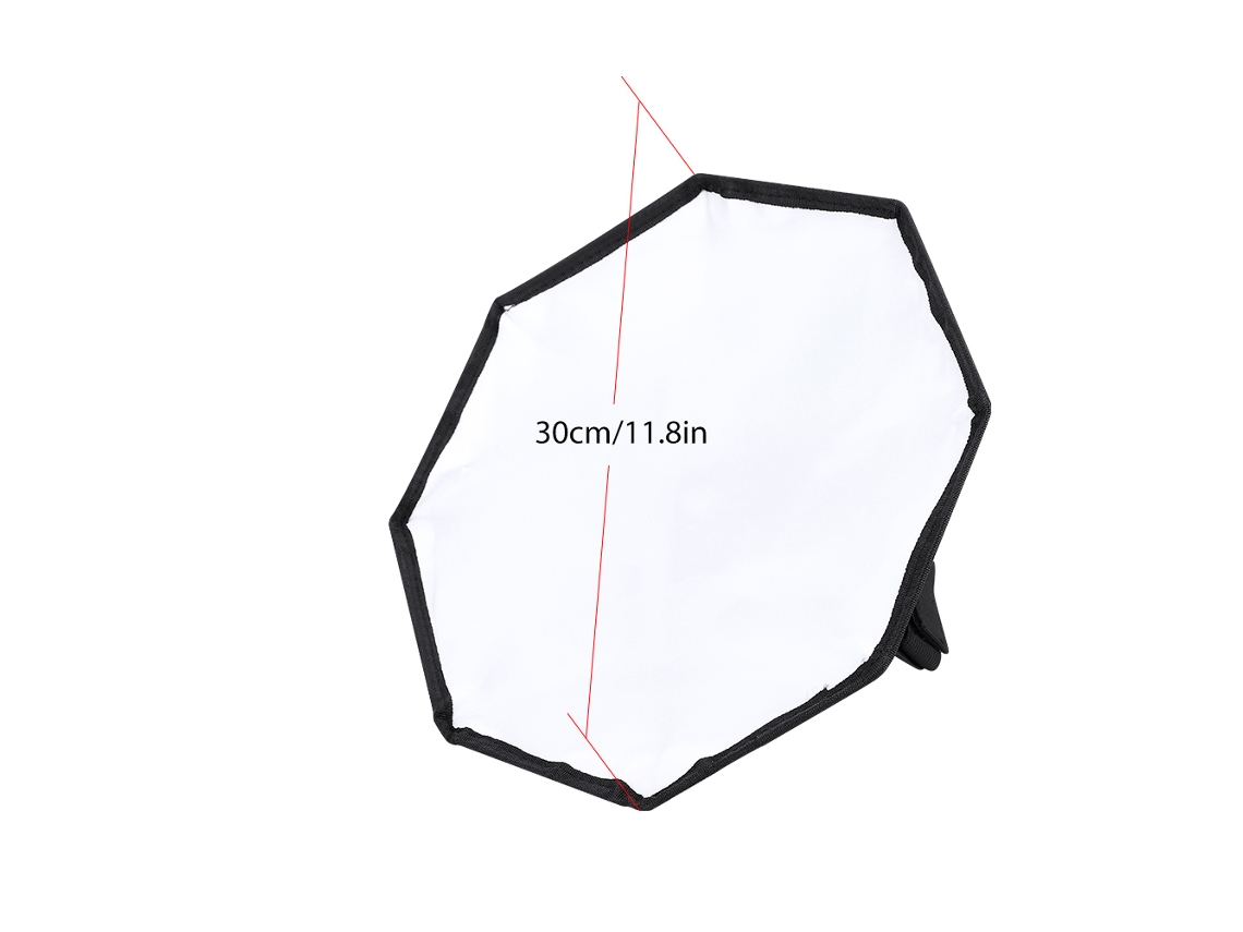 Difusor De Flash Softbox Universal Portátil De 30 Cm Para Flash Externo Speedlite