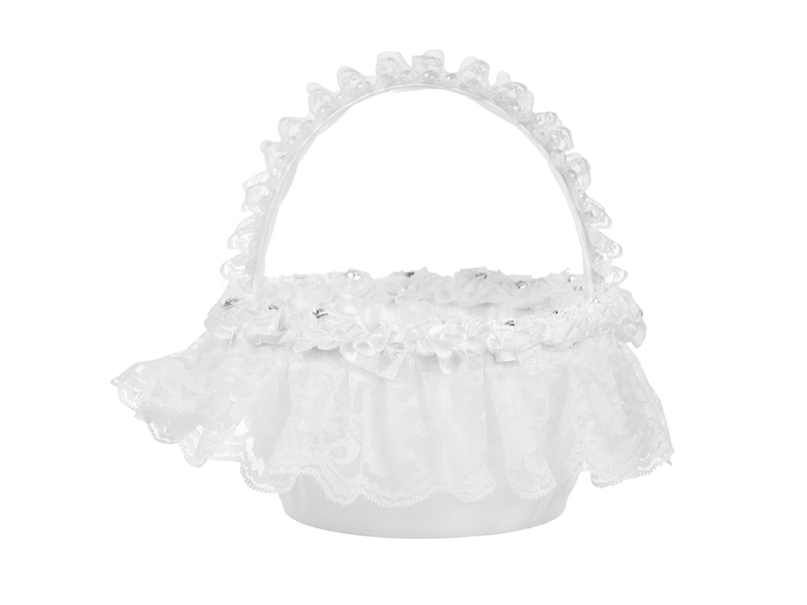 Cesto Elegante Para Noiva Com Renda Branca, Cesto De Doces Decorado Para Acompanhante De Casamento Aiailikill