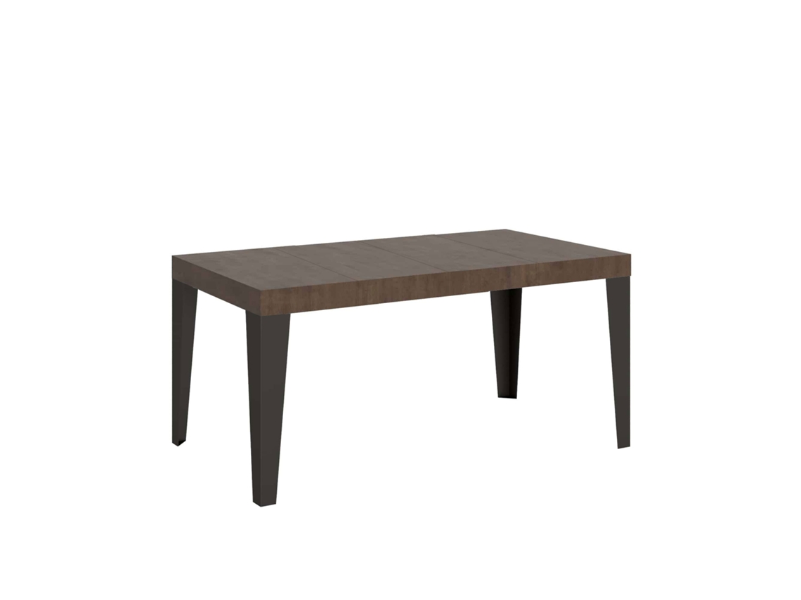 Mesa Extensível 140/400x90 Cm Flame Premium Nogueira Pés Antracite Itamoby