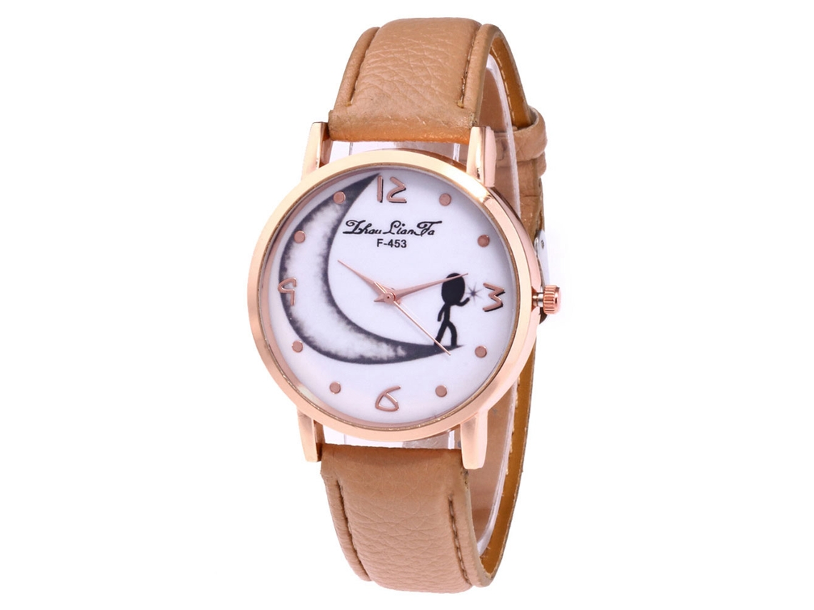 Relógio de pulso feminino Zhoulian Fa 02, estilo delicado e elegante com movimento de quartzo.