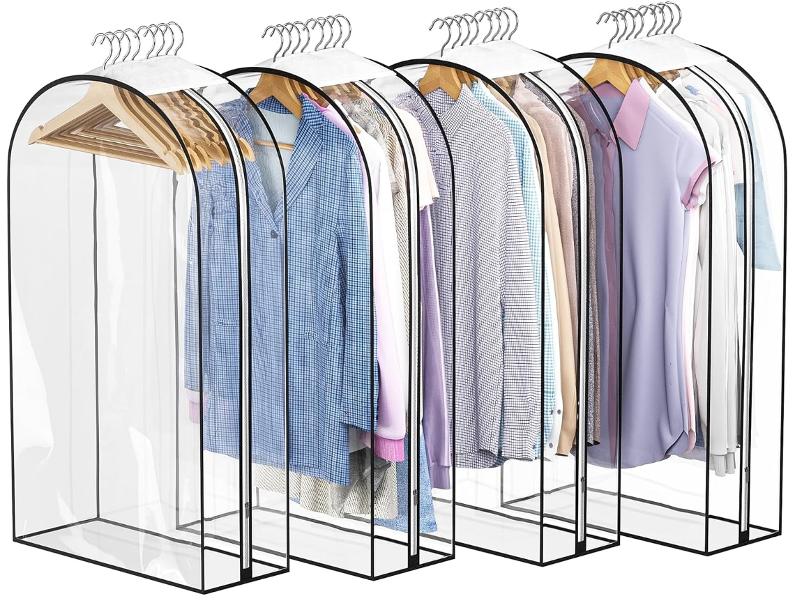 Elysve Capa Saco Transparente Para Guardar Roupa - 25 Cm X 100 Cm