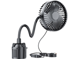 Ventilador Para Porta Copos De Carro 12v 24v, 3 Velocidades, Recarregável