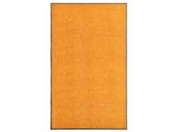 Vidaxl Tapete De Porta Lavável 90x150 Cm Laranja