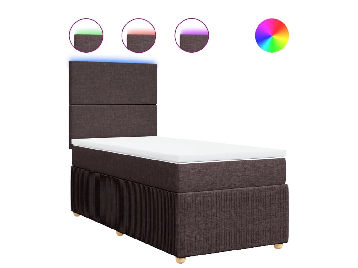 Box Spring Bed, Box Spring Beds Vidaxl Marrom Tecido (80 X 200 Cm)