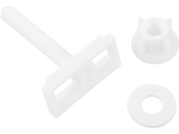 Hemobllo Conjunto Com 2 Parafusos Abs Para Fácil Fixação E Substituição De Assentos Sanitários Em Banheiros Cor Branca