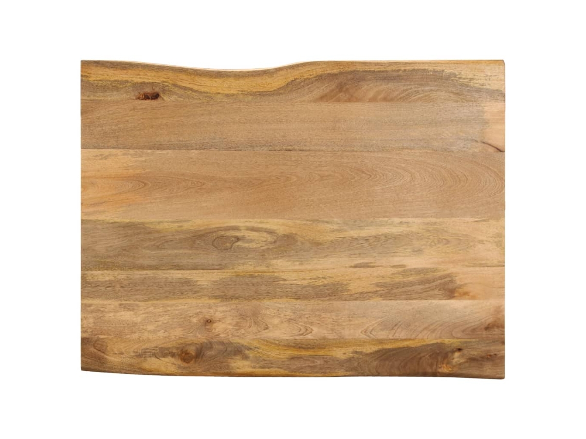 Vidaxl Tampo De Mesa C/ Borda Viva 90x80x2,5 Cm Mangueira Maciça