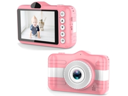 Câmera Digital Infantil, Câmera De Presente Para Crianças De 3 A 10 Anos Com Tela De 3,5 Polegadas Rosa Brilvibera (com Cartão Tf De 32 Gb)