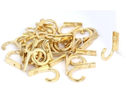 Conjunto de 30 Peças de Acessórios para Banheiro: Gancho Único de Metal Dourado para Roupão, Casaco CHABERLU